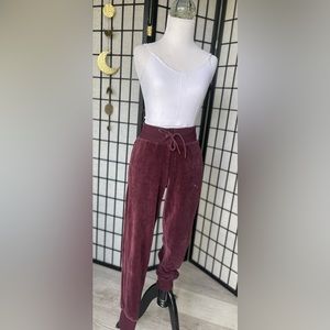 Maroon puma velvet pants